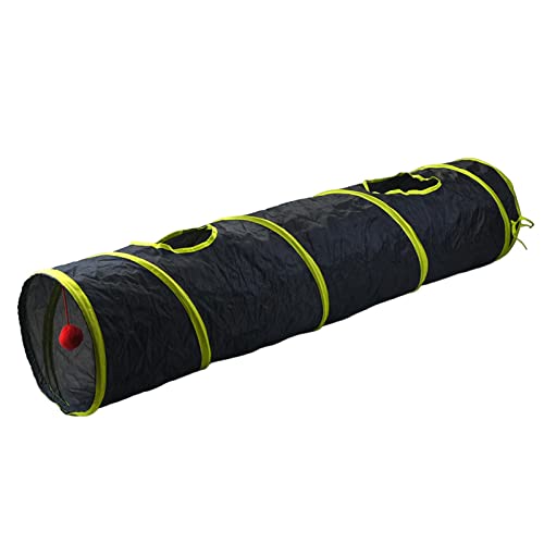 Colcolo Katzentunnel-Röhre, Spielzelt, Agility-Training mit Spielzeug, zusammenklappbar, tragbar, für Katzen, interaktives Spielzeug, Haustier-Krabbelröhre von Colcolo