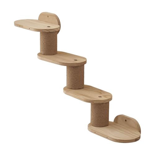 Colcolo Katzenwandregale Holzkatze Wandstufen, Innenkatzen Wandmöbel, 4 Stufen, Barsch -Katzenkletterregal zum Klettern Spielen Colcolo Katzenwandregale Holzkatze Wandstufen, Innenkatzen Wandmöbel, 4 Stufen, Barsch -Katzenkletterregal zum Klettern Spielen von Colcolo