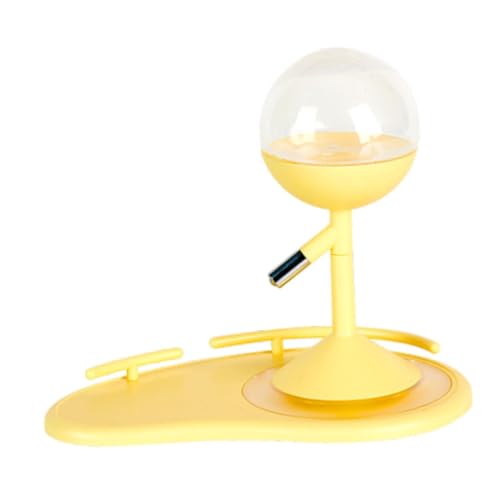 Colcolo Kleiner Wasserspender Trinkbrunnen und Leckdosen niedriges Geräusch mit Ständer Wasserstation für Eichhörnchen -Meerschweinchen, Gelb von Colcolo