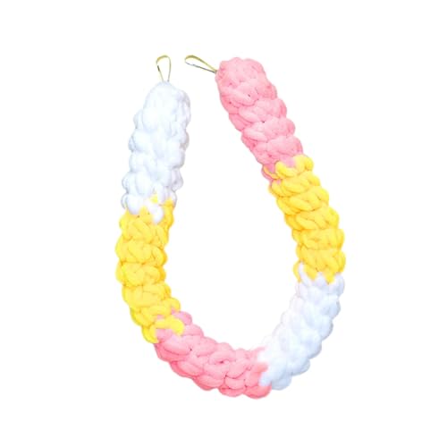 Colcolo Kleines Haustier Kletterseil Zuckergleiter Schwung Spielzeug Haustier Seil Seil für Wellensittiche Cockatiels Haustier Geschenke Andere kleine Tiere, Rosa Weiß Gelb von Colcolo