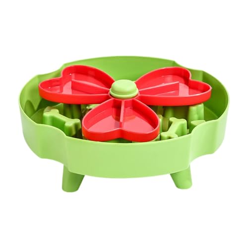Colcolo Langsamer Futternapf für Hunde, erhöhter Katzenfutternapf, drehbar, waschbar, Futter- und Leckerli-Spender, Puzzle-Futternapf für kleine, mittelgroße, GrÜn von Colcolo