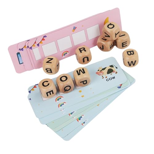 Colcolo Leseblöcke aus Holz, Buchstabierspiel aus Holzlernblöcken, Memory-Holz-Matching-Spiele für Kindergartenkinder im Alter von 3–8 Jahren, Brief Colcolo Leseblöcke aus Holz, Buchstabierspiel aus Holzlernblöcken, Memory-Holz-Matching-Spiele für Kindergartenkinder im Alter von 3–8 Jahren, Brief von Colcolo