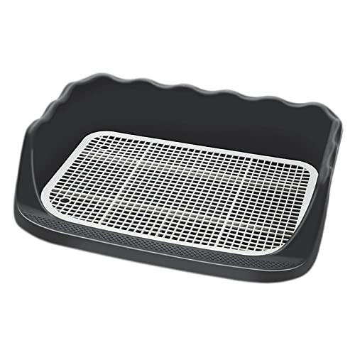 Colcolo Mesh-Hundetoilette Haustiertraining mit Schutzwand auf jeder Seite Keine Verschüttungspfanne Welpentrainingstablett Pee Pad Holder Indoor Dog Potty, Schwarz Colcolo Mesh-Hundetoilette Haustiertraining mit Schutzwand auf jeder Seite Keine Verschüttungspfanne Welpentrainingstablett Pee Pad Holder Indoor Dog Potty, Schwarz von Colcolo