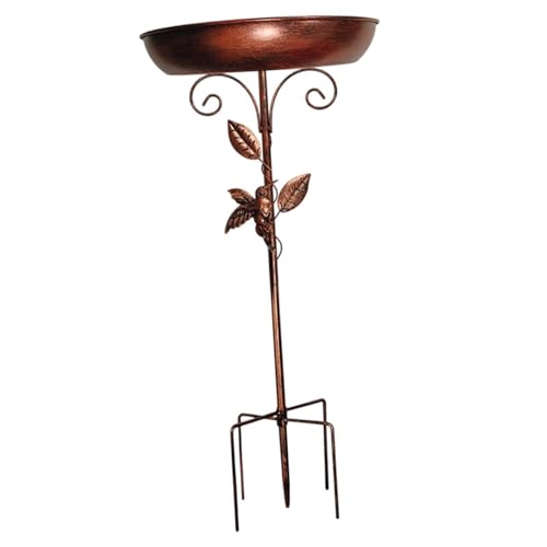 Colcolo Metall-Vogeltränke, freistehendes Vogelbad, Vintage-Design, vielseitige Dekoration, Gartenbedarf, Vogelhäuschen für den Hinterhof im Freien Colcolo Metall-Vogeltränke, freistehendes Vogelbad, Vintage-Design, vielseitige Dekoration, Gartenbedarf, Vogelhäuschen für den Hinterhof im Freien von Colcolo