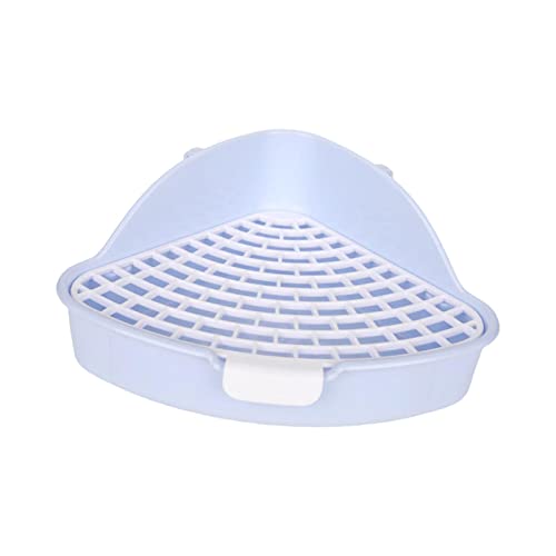 Colcolo Mittelgroße Kaninchentoilette, fächerförmig mit Gitter, Töpfchen, Häschen, Eck-Toilettenbox, Kleintierkäfig-Toilette für Häschen, Frettchen, Blau Colcolo Mittelgroße Kaninchentoilette, fächerförmig mit Gitter, Töpfchen, Häschen, Eck-Toilettenbox, Kleintierkäfig-Toilette für Häschen, Frettchen, Blau von Colcolo
