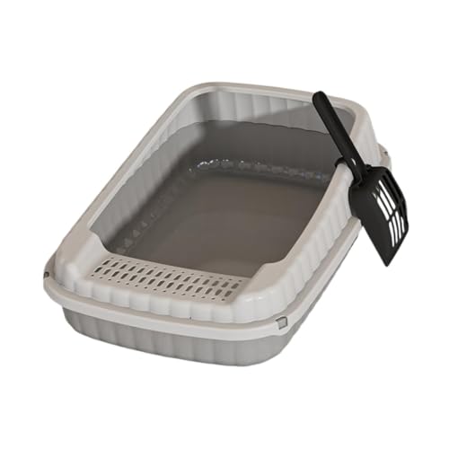 Colcolo Offene Top -Katzenstreubox -Haustierablettung, große Katzen -Toilette, Kätzchen -Töpfchen -Toilette für kleine Haustiere kleine mittelgroße große, Grau Colcolo Offene Top -Katzenstreubox -Haustierablettung, große Katzen -Toilette, Kätzchen -Töpfchen -Toilette für kleine Haustiere kleine mittelgroße große, Grau von Colcolo