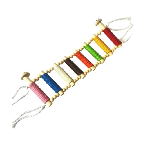Colcolo Papagei-Kletterleiter, Vogelsitzstangenständer, Spielzeug, Holzplattformständer, Leiterbrücke, Kletterseil für kleine Sittiche, Type B Colcolo Papagei-Kletterleiter, Vogelsitzstangenständer, Spielzeug, Holzplattformständer, Leiterbrücke, Kletterseil für kleine Sittiche, Type B von Colcolo