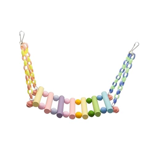 Colcolo Papagei-Spiel-Trainingsspielzeug, Holz-Kletterleiter-Spielzeug, Vogel-Kletterständer, Haustierkäfig-Brücke für Chinchillas, Kakadus, Sittiche Colcolo Papagei-Spiel-Trainingsspielzeug, Holz-Kletterleiter-Spielzeug, Vogel-Kletterständer, Haustierkäfig-Brücke für Chinchillas, Kakadus, Sittiche von Colcolo