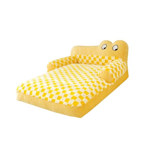 Colcolo Plüsch-Hundesofa, waschbares Haustier-Katzenbett, feuchtigkeitsbeständig, atmungsaktiv, mit Reißverschluss, weiches Kissen, Kätzchen-Couch zum, 50cmx40cm von Colcolo
