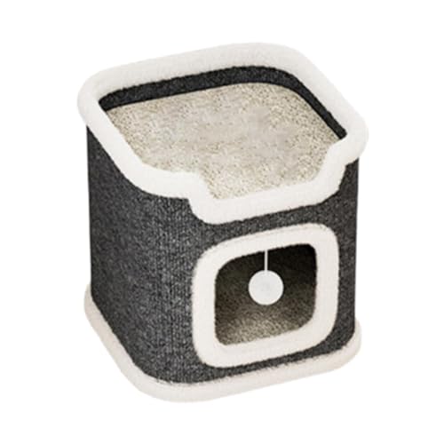 Colcolo Quadratisches Katzenkratzhaus, schützt Möbel, tragbare Katzencouch, Katzenbett, Kratzkissen für Hauskatzen, zum Spielen und Ausruhen von Kätzchen, 1 Stufe Colcolo Quadratisches Katzenkratzhaus, schützt Möbel, tragbare Katzencouch, Katzenbett, Kratzkissen für Hauskatzen, zum Spielen und Ausruhen von Kätzchen, 1 Stufe von Colcolo