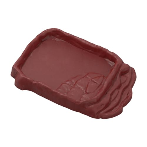 Colcolo Reptilienfutter Schüssel Feeder Anti Slip Multifunktionales Terrarium Wasserschale für Hamster Scorpion Snake Tortoise Aquarium Ornament, L Colcolo Reptilienfutter Schüssel Feeder Anti Slip Multifunktionales Terrarium Wasserschale für Hamster Scorpion Snake Tortoise Aquarium Ornament, L von Colcolo