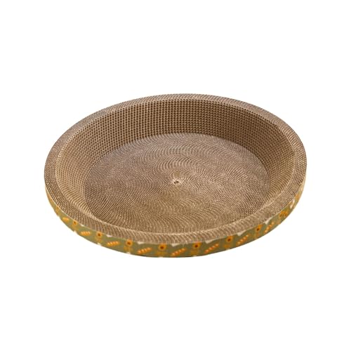 Colcolo Rundes Katzenkratzbrett, Katzenkratzcouch, Möbelschutz, langlebiges, gewelltes Kratzbrett zum Schlafen und Spielen, m Colcolo Rundes Katzenkratzbrett, Katzenkratzcouch, Möbelschutz, langlebiges, gewelltes Kratzbrett zum Schlafen und Spielen, m von Colcolo