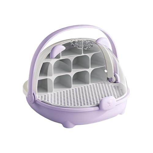 Colcolo Seidenraupenzuchtbox Insektenfütterungsbox Lebensraumkäfig Transparenter Seidenraupen-Schlüpfbehälter Kleintierzuchtkoffer, Violett Colcolo Seidenraupenzuchtbox Insektenfütterungsbox Lebensraumkäfig Transparenter Seidenraupen-Schlüpfbehälter Kleintierzuchtkoffer, Violett von Colcolo
