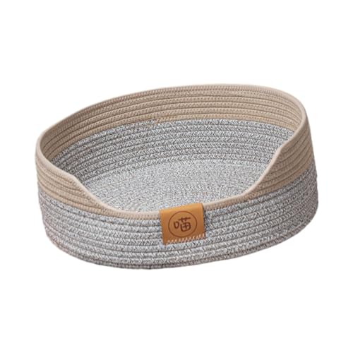 Colcolo Seilgewebter Katzenbettkorb, Haustierschlafbett, bequem, verschleißfest, Kratzfest, tragbares Katzenkratznest, Grau 40cm Colcolo Seilgewebter Katzenbettkorb, Haustierschlafbett, bequem, verschleißfest, Kratzfest, tragbares Katzenkratznest, Grau 40cm von Colcolo