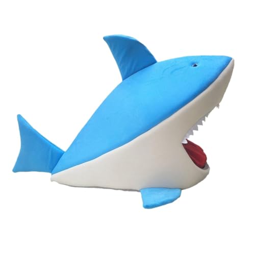 Colcolo Shark Cats Höhlenbett, halbgeschlossen, rutschfest, mit abnehmbarem Kissen, Welpenbett, beruhigendes Kätzchenbett für kleine Hunde, Kätzchen, Blau Colcolo Shark Cats Höhlenbett, halbgeschlossen, rutschfest, mit abnehmbarem Kissen, Welpenbett, beruhigendes Kätzchenbett für kleine Hunde, Kätzchen, Blau von Colcolo