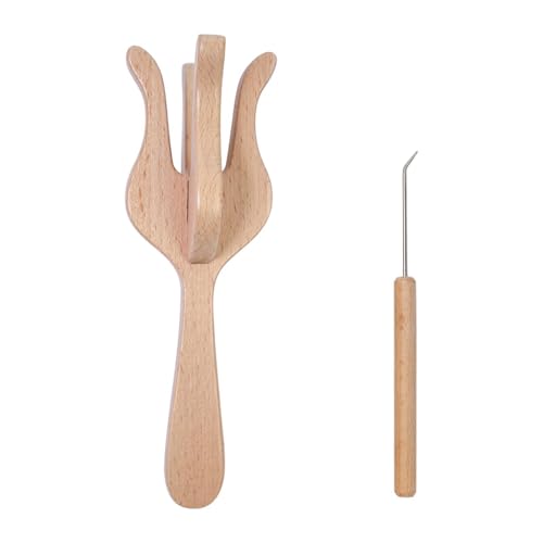 Colcolo Strickgabel und, tragbar, leicht, vielseitig einsetzbar, tragbare Lucet-Gabel, zum Selberweben und Flechten von Armbändern von Colcolo
