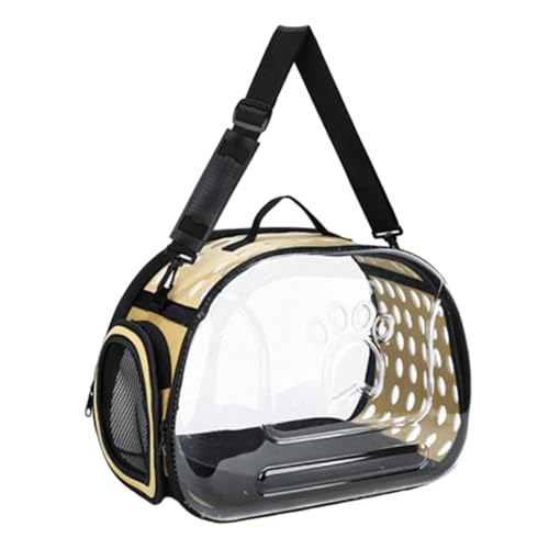 Colcolo Tragbare Katzentragetasche, transparente Katzentrage, Zwinger, Handtasche, Transportgepäck für Haustiere in Silber L von Colcolo