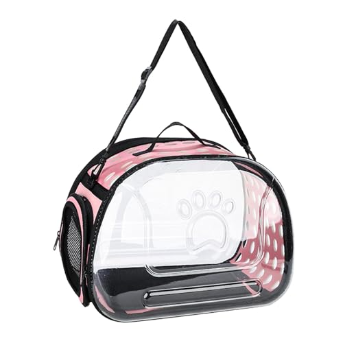 Colcolo Tragbare Katzentragetasche für Haustiere, Luftpolstertasche, Geldbörse, Tragetasche, Transparente Katzentrage für Kleine, Mittelgroße Hunde, Reisen, C, von Colcolo