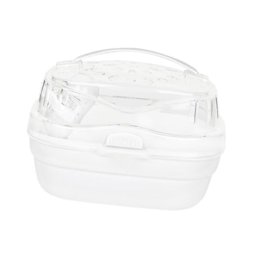 Colcolo Tragbarer Hamsterträger -Käfig -Tragetasche 20x16x15 cm vielseitig für ausgehende Reisen eingebaute Wasserflaschen atmungsaktiv, Weiß von Colcolo