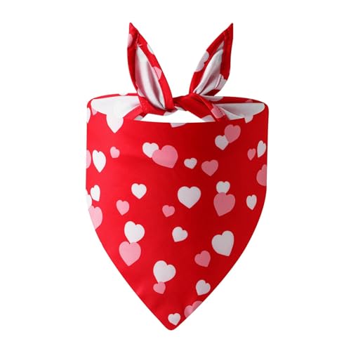 Colcolo Valentinstag-Hundehalstuch, Hundehalstuch, Lätzchen, mittelgroße und große Hunde, Haustier-Bandana, Jungen- und Mädchen-Hundekostüm für, Herz von Colcolo