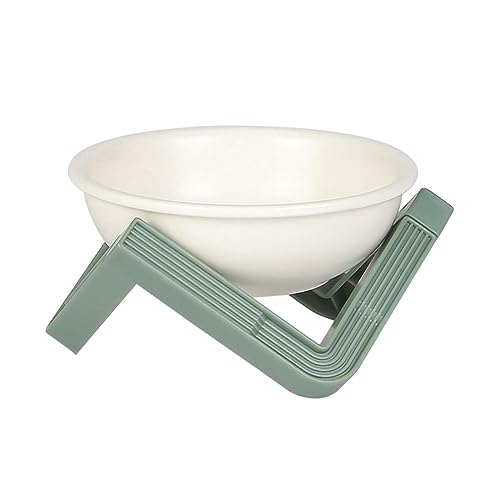Colcolo Verstellbarer Katzennapf, Rutschfester Futternapf für Haustiere, stabil und leicht, Keramikschale Grün von Colcolo