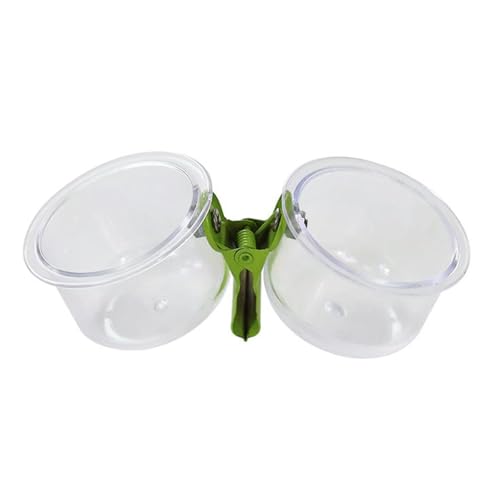 Colcolo Vogelfutternäpfe für Papageienkäfige mit Clip, kleine Futter- und Wassernäpfe, Schüsseln für Nymphensittiche, Wellensittiche, Graupapageien von Colcolo