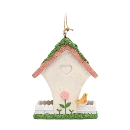 Colcolo Vogelhaus, dekoratives, Kunstharz, rustikal, für Blaumeisen, Unterschlupf für Gartenbäume im Freien, Geschenk, B Colcolo Vogelhaus, dekoratives, Kunstharz, rustikal, für Blaumeisen, Unterschlupf für Gartenbäume im Freien, Geschenk, B von Colcolo