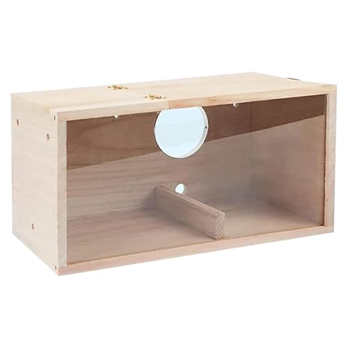 Colcolo Vogelhaus aus für Sittiche, Nistkasten, rustikales Sitzstangenhaus mit Stabiler Sitzstange für den Außenbereich, Innenhof, Türrahmen, Rechte Öffnung Colcolo Vogelhaus aus für Sittiche, Nistkasten, rustikales Sitzstangenhaus mit Stabiler Sitzstange für den Außenbereich, Innenhof, Türrahmen, Rechte Öffnung von Colcolo