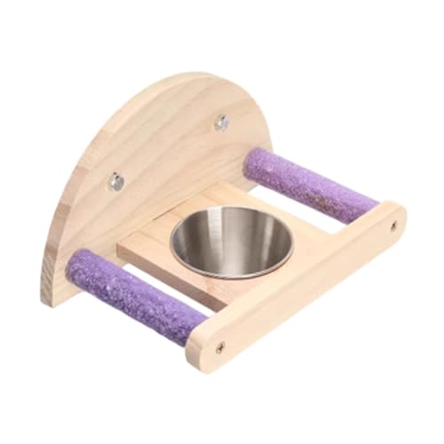 Colcolo Vogelspielzeug Papagei, Barsch, Vogelfutterwasserfutterleiste mit Fütterungsbechern, Spaß, Käfigzubehör Papageien -Käfig -Feeder -Schüssel für Budgie, Ohne Spiegel von Colcolo