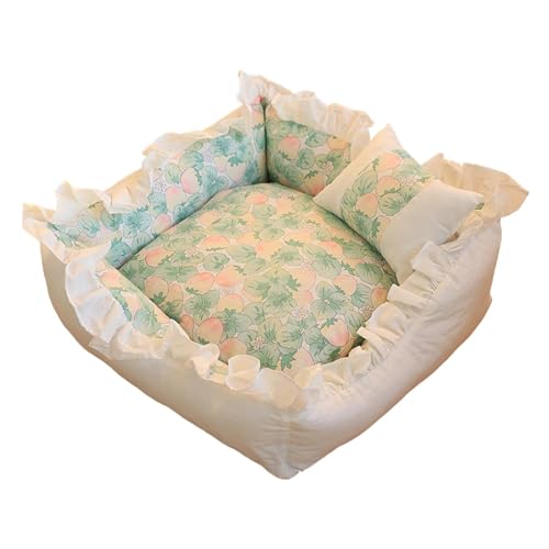 Colcolo Warmes Haustierkissen, Hunde- und Katzenbett, selbstwärmendes Zwingerbett, Haustierkissen, Bett für kleine Haustierkatzen, kleine und mittelgroße, Cream Strawberry S Colcolo Warmes Haustierkissen, Hunde- und Katzenbett, selbstwärmendes Zwingerbett, Haustierkissen, Bett für kleine Haustierkatzen, kleine und mittelgroße, Cream Strawberry S von Colcolo