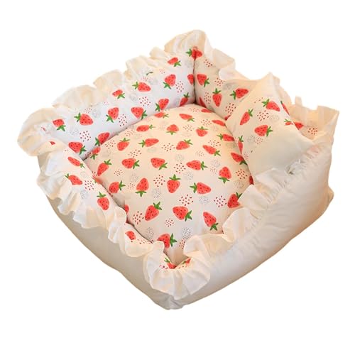 Colcolo Warmes Haustierkissen, Hunde- und Katzenbett, selbstwärmendes Zwingerbett, Haustierkissen, Bett für kleine Haustierkatzen, kleine und mittelgroße, Strawberry L Colcolo Warmes Haustierkissen, Hunde- und Katzenbett, selbstwärmendes Zwingerbett, Haustierkissen, Bett für kleine Haustierkatzen, kleine und mittelgroße, Strawberry L von Colcolo