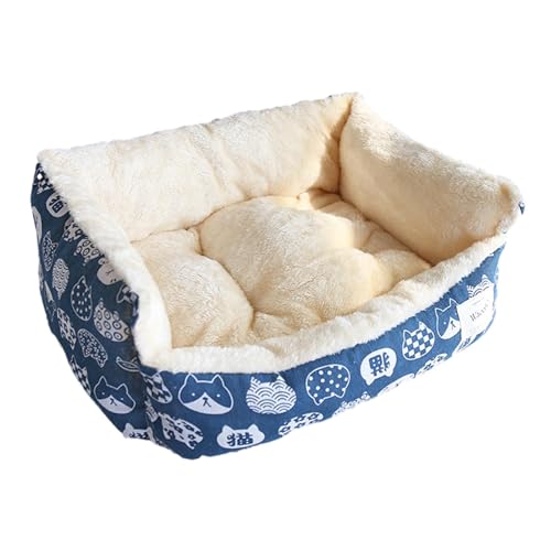 Colcolo Weiches, warmes Katzenbett für Winterkatzen, Hunde- und Katzenbett, Sofa, langlebig, rechteckig, rutschfest, umschlossen, selbstwärmend, Haustierbett, Blau Colcolo Weiches, warmes Katzenbett für Winterkatzen, Hunde- und Katzenbett, Sofa, langlebig, rechteckig, rutschfest, umschlossen, selbstwärmend, Haustierbett, Blau von Colcolo