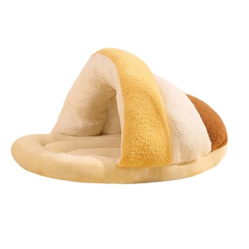 Colcolo Weiches, warmes Katzenhaus, kleines Katzen-/Hundenest, dick, süß, halbgeschlossen, kleines Hundebett, Katzenhütte, Schlafsack für Kätzchen, Zuhause, Gelb, S Colcolo Weiches, warmes Katzenhaus, kleines Katzen-/Hundenest, dick, süß, halbgeschlossen, kleines Hundebett, Katzenhütte, Schlafsack für Kätzchen, Zuhause, Gelb, S von Colcolo