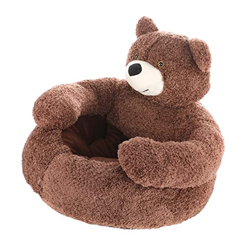 Colcolo Weiches Haustierbett, Sofa, halb geschlossener Kleintiernestkäfig, ganzjährig verwendbar, Bärenumarmung, Hunde- und Katzenbett, Katzenbett, Braun Groß Colcolo Weiches Haustierbett, Sofa, halb geschlossener Kleintiernestkäfig, ganzjährig verwendbar, Bärenumarmung, Hunde- und Katzenbett, Katzenbett, Braun Groß von Colcolo
