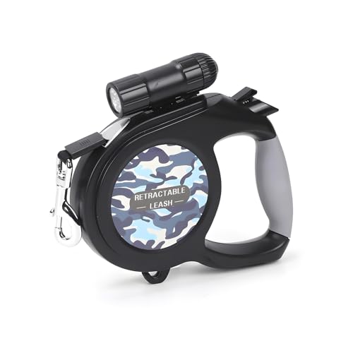 ColdShine 8M Einziehbare Hundeleine Gurt Rollleine für Hunde Einziehbar Gurt Leine Mit Abnehmbarer Taschenlampe rutschfest-Griff für Kleine Große Hunde bis 50kg ColdShine 8M Einziehbare Hundeleine Gurt Rollleine für Hunde Einziehbar Gurt Leine Mit Abnehmbarer Taschenlampe rutschfest-Griff für Kleine Große Hunde bis 50kg von ColdShine