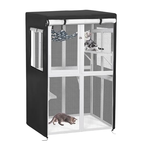 Colewin Catio Abdeckung, 104,1 x 88,9 x 166,4 cm, Abdeckung für Catio Outdoor-Katzengehege, wasserdicht, 420D-Katzenabdeckungen für Nyeekoy Catios, Outdoor-Katzengehege, Schwarz (Farben nicht im Colewin Catio Abdeckung, 104,1 x 88,9 x 166,4 cm, Abdeckung für Catio Outdoor-Katzengehege, wasserdicht, 420D-Katzenabdeckungen für Nyeekoy Catios, Outdoor-Katzengehege, Schwarz (Farben nicht im von Colewin