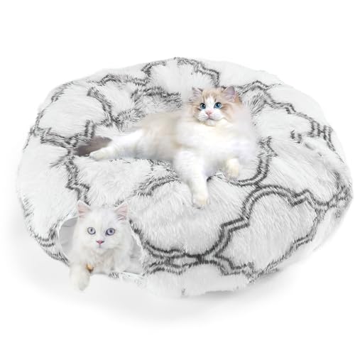 Colewin Katzentunnel, zusammenklappbarer Donut-Katzentunnel für Indoor-Katzen, Kreis, faltbares Katzentunnelbett, Bereicherung für Hauskatzen, Welpen und Haustiere Colewin Katzentunnel, zusammenklappbarer Donut-Katzentunnel für Indoor-Katzen, Kreis, faltbares Katzentunnelbett, Bereicherung für Hauskatzen, Welpen und Haustiere von Colewin