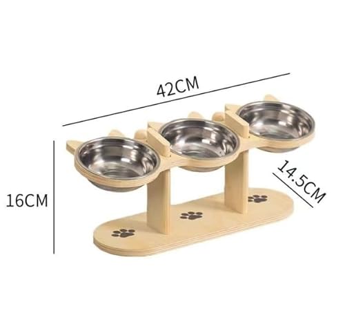 3-in-1 Katze Futternapf und Wassernapf Set, Katzennapf Erhöht, Katzennapf 3er Set,Edelstahl Lebensmittelqualität,Höhe Verstellbar,für Nass-Trockenfutter,für Katzen,Welpen und Kleine Hunde 3-in-1 Katze Futternapf und Wassernapf Set, Katzennapf Erhöht, Katzennapf 3er Set,Edelstahl Lebensmittelqualität,Höhe Verstellbar,für Nass-Trockenfutter,für Katzen,Welpen und Kleine Hunde von Colexy