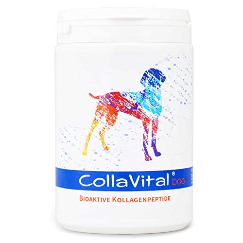 CollaVital® Dog Premium Kollagen Pulver [230 g] - Gelenkpulver aus bioaktiven Kollagen Hydrolysat - - Geschmacksneutral - 230g bioaktive Kollagenpeptide - Protein Booster - Made in Germany DE von CollaVital