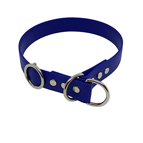 C&L Hundehalsband/Zugstopp aus 25 mm BioThane®- [45 cm] - blau - BU522 von Collar & Leash
