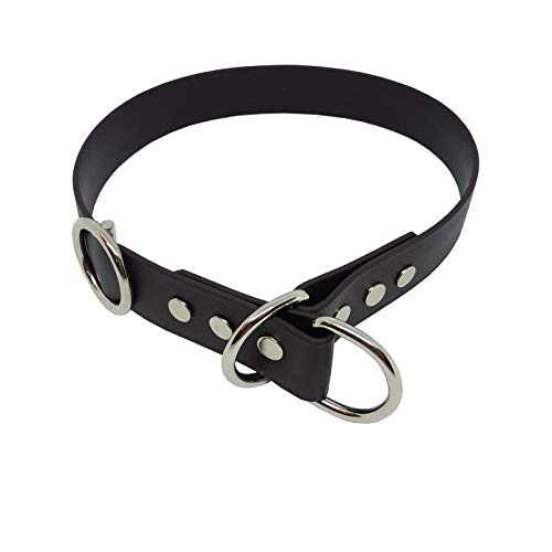C&L Hundehalsband/Zugstopp aus 25 mm BioThane®- [60 cm] - Dunkelbraun - BR523 von Collar & Leash