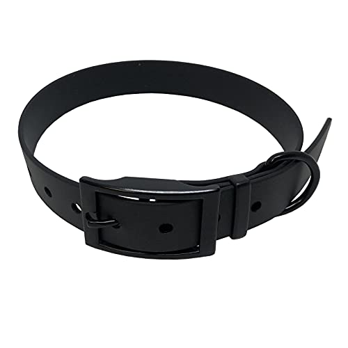 C&L Hundehalsband aus 25 mm BioThane®- [50-58cm] - schwarz - BL520 - Black Edition - Combat - Tactical von Collar & Leash