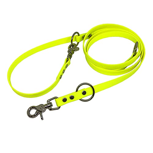 Collar & Leash C&L 3-Fach verstellbare Führleine in 16 mm BETA BIOTHANE® - 2,00 Meter - neon gelb - YE527 von Collar & Leash