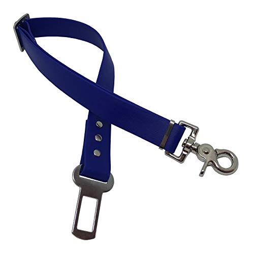 Collar & Leash C&L Anschnall- / Sicherheitsgurt für Autos in 25 mm BETA BIOTHANE® - 60-80 cm - blau - BU522 von Collar & Leash