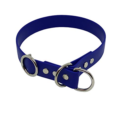 C&L Hundehalsband/Zugstopp aus 25 mm BioThane®- [35 cm] - blau - BU522 von Collar & Leash