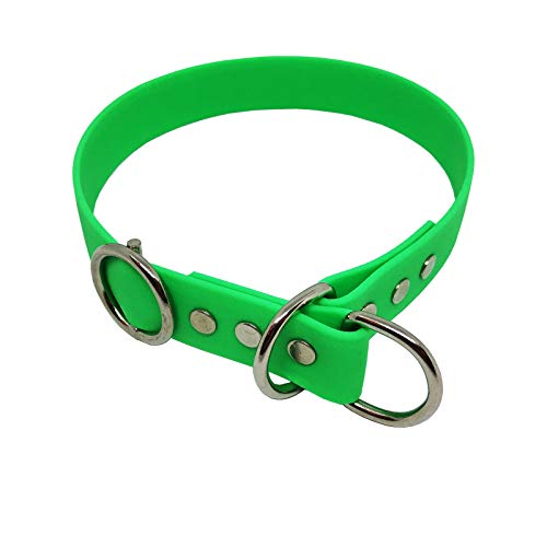 C&L Hundehalsband/Zugstopp aus 25 mm BioThane®- [40 cm] - neon grün - GN528 von Collar & Leash