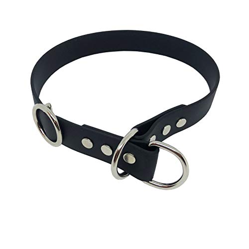 C&L Hundehalsband/Zugstopp aus 25 mm BioThane®- [65 cm] - schwarz - BL520 von Collar & Leash