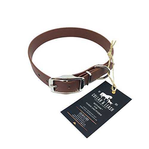 C&L Hundehalsband aus 25 mm BioThane®- [50-58cm] - rotbraun - BR522 von Collar & Leash