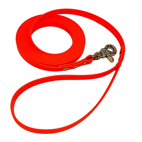 BIOTHANE® Hundeleine mit Handschlaufe - BETA 13 mm - [1 m] - neon orange - OR522 von Collar & Leash