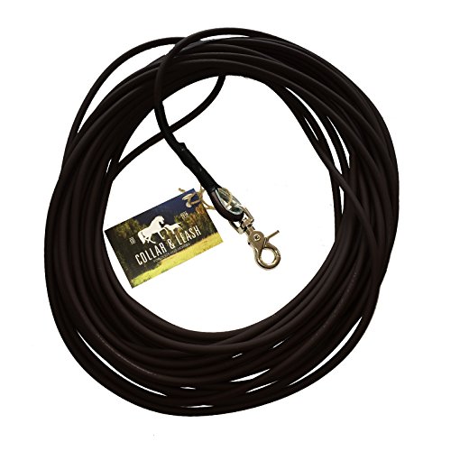 Schleppleine Trainingsleine für Hunde, robust, wetterfest, aus runder BIOTHANE® - Coated 6 mm - [5 m] - schwarz - BL520 von Collar & Leash